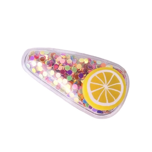 5 PCs Confetti Fruit Shaker Snap Hair Clips for Girls and Adults - Picture 7 of 13